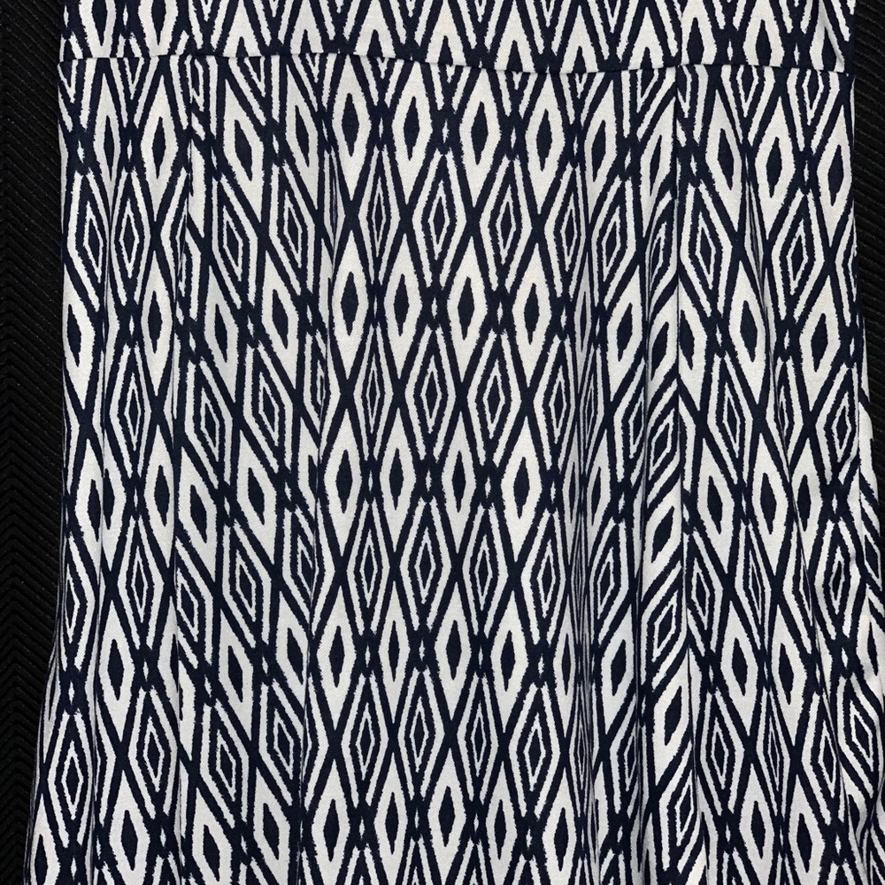 H&M Divided Diamond Pattern Midi dress Blue/Wht - Picture 3 of 4